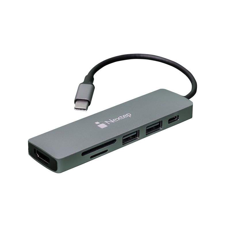 52429 - HUB 6 EN 1 USB TIPO C A USB 3 0/HDMI/LECTOR SD Y TF