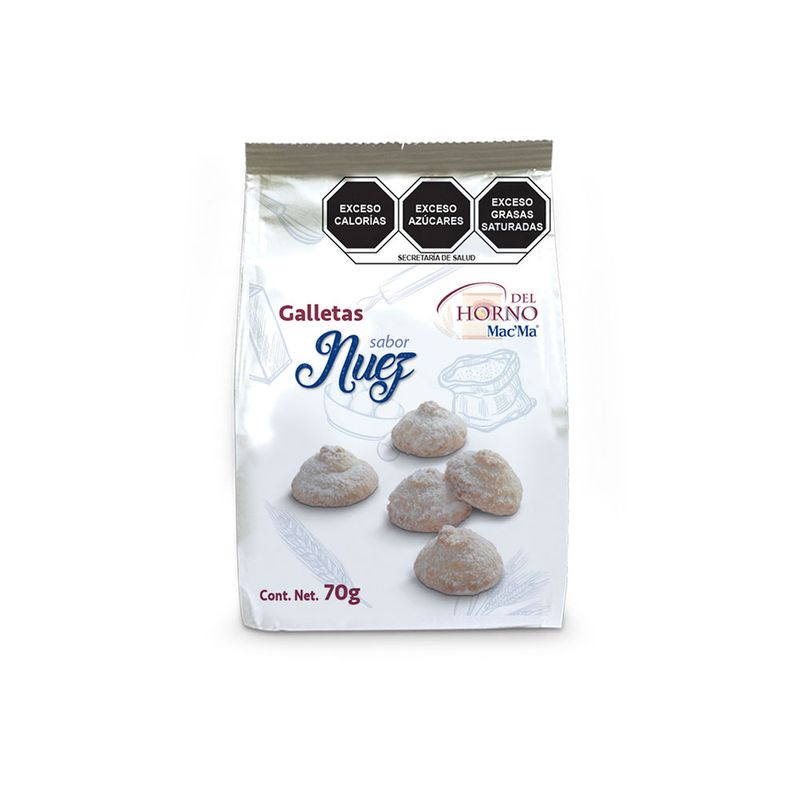 52415 - GALLETA DEL HORNO MAC'MA SABOR NUEZ 70GRS