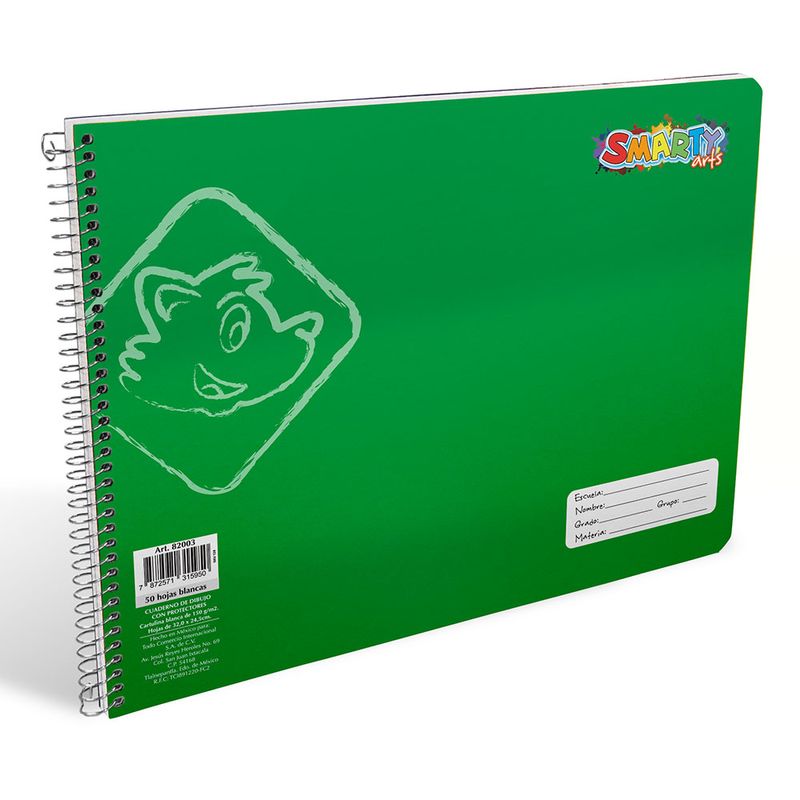 BLOCK DE DIBUJO ESPIRAL 50H BLANCO SMARTY