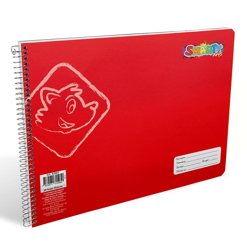 BLOCK DE DIBUJO ESPIRAL 50H BLANCO SMARTY