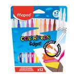 52457 - MARCADOR BORRABLE DELGADO CON 12PZAS COLORPEPS OOPS