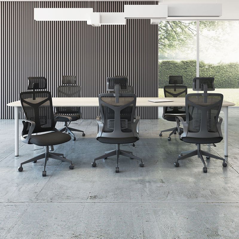 52707 - SILLON EJECUTIVO RESPALDO ALTO MALLA C/CABECERA NEGRO CANTABRIA