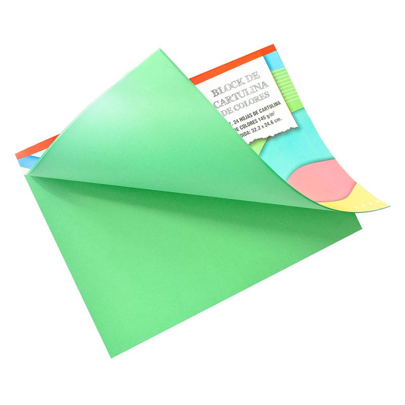 52709 - BLOCK CARTULINA CARTA COLORES SURTIDOS C/24HJS FIRST CLASS