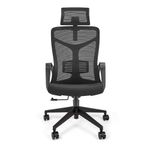 52580 - SILLON EJECUTIVO RESPALDO ALTO MALLA C/CABECERA NEGRO CANTABRIA