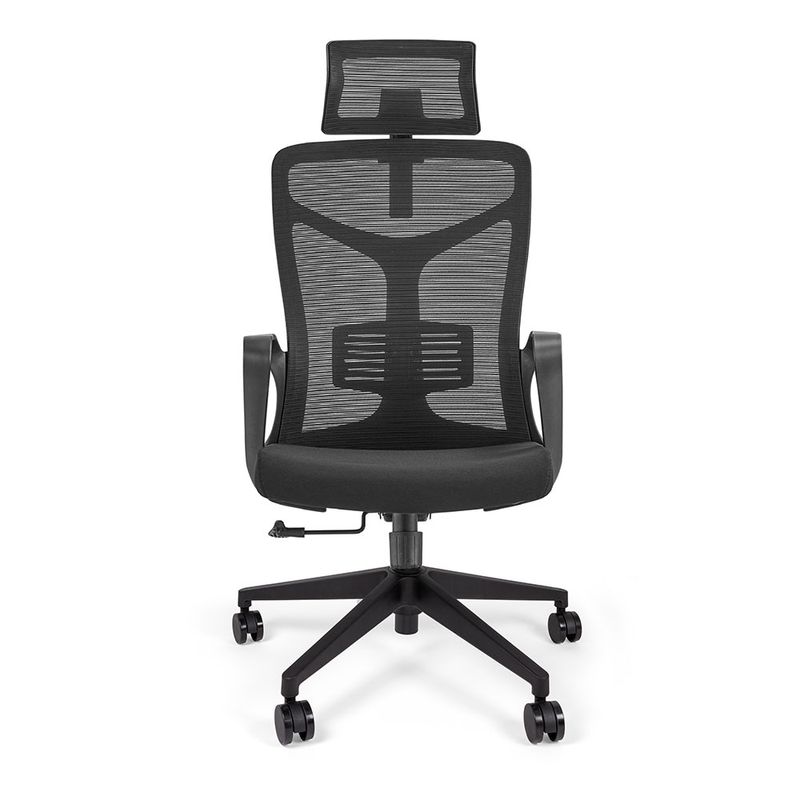 52580 - SILLON EJECUTIVO RESPALDO ALTO MALLA C/CABECERA NEGRO CANTABRIA