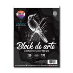 52599 - BLOCK CARTULINA CARTA COLOR NEGRO C/25HJS