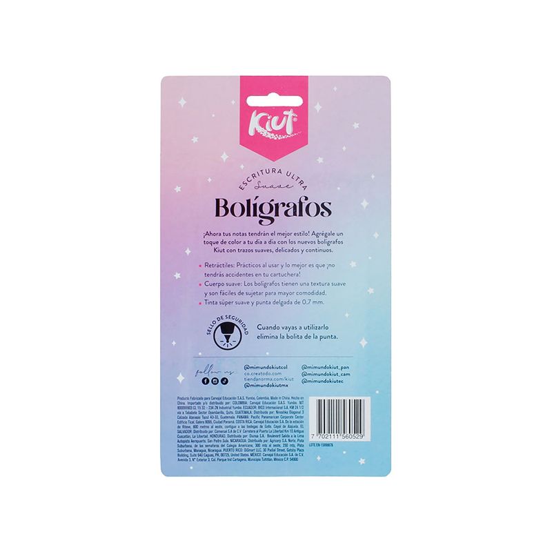BOLIGRAFO FINO KIUT CON 4