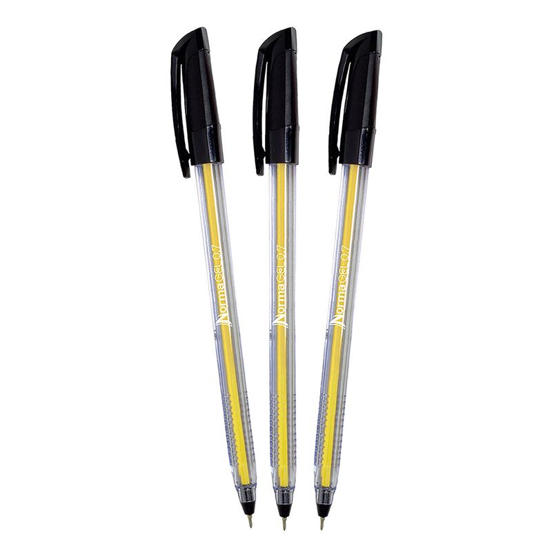 52786 - BOLIGRAFO FINO NEGRO NORMA GEL BLT C/3 PZS