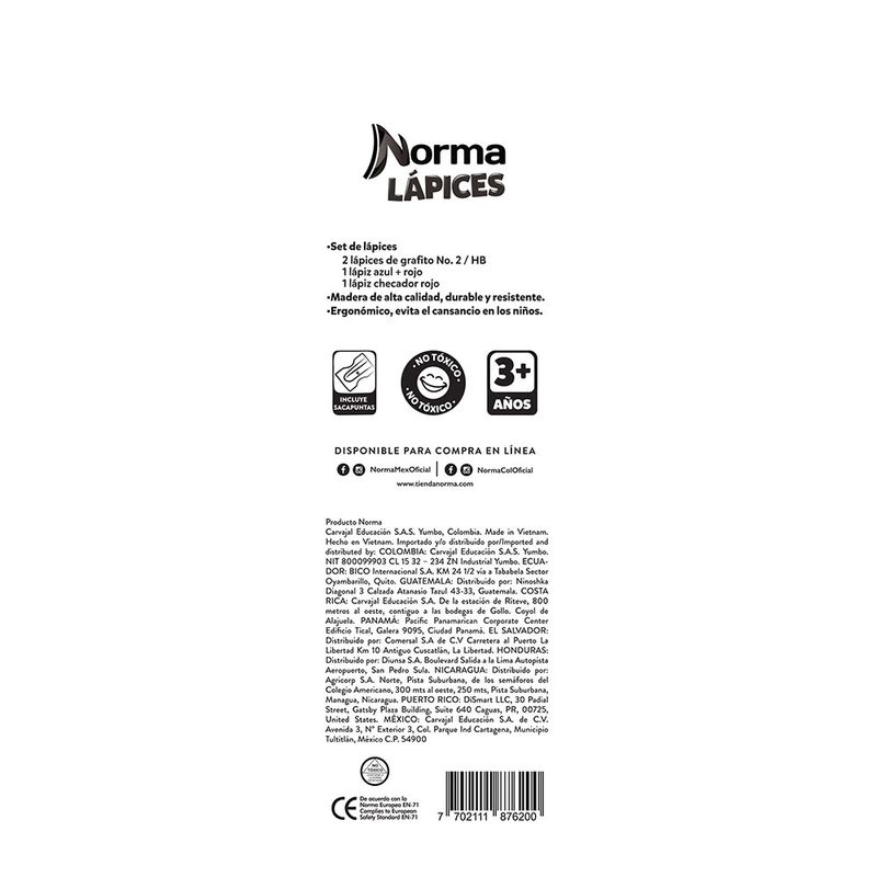 52788 - LAPICES SURTIDOS C/4 NORMA