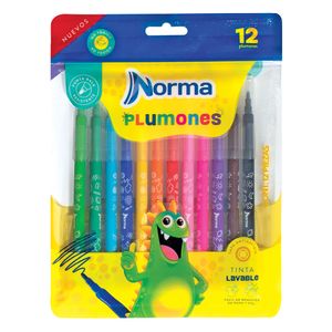 Marcador Delgado Con 12Pzas Norma 588630