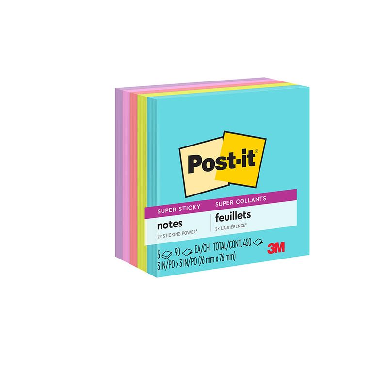 52224 - NOTAS ADHESIVAS 3X3 SUPERNOVA C/5 COLORES C/90 HOJAS