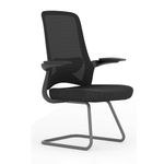 55093 - SILLON EJECUTIVO DE VISITA CON BRAZOS ABATIBLES DOLPHIN NEGRO