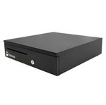CAJON DE DINERO NEGRO 5 BILLETES/8 MONEDAS,ACERO,CLIPS DE METAL,INTERFAZ RJ11