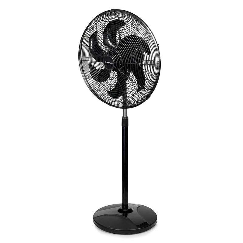 54678 - VENTILADOR DE PEDESTAL INDUSTRIAL 20 AIR FORCE ASPAS PLASTICAS REJILLAS METÁLICAS, NEGRO