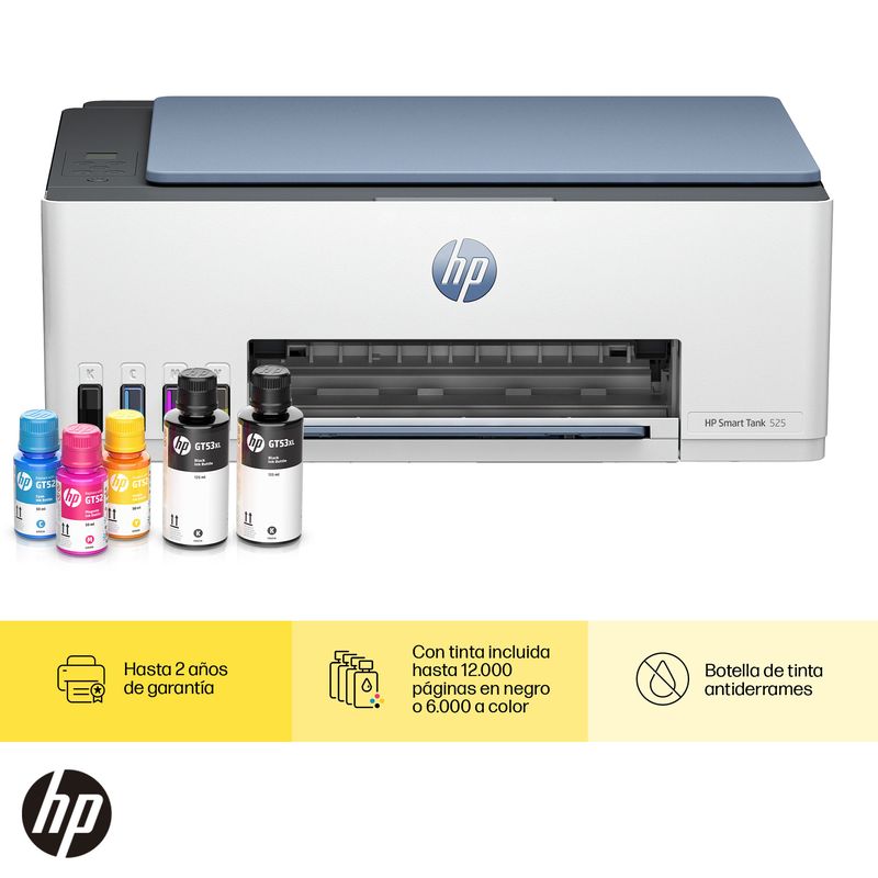 54946 - MULTIFUNCIONAL HP SMART TANK 525 TINTA CONTINUA COLOR USB