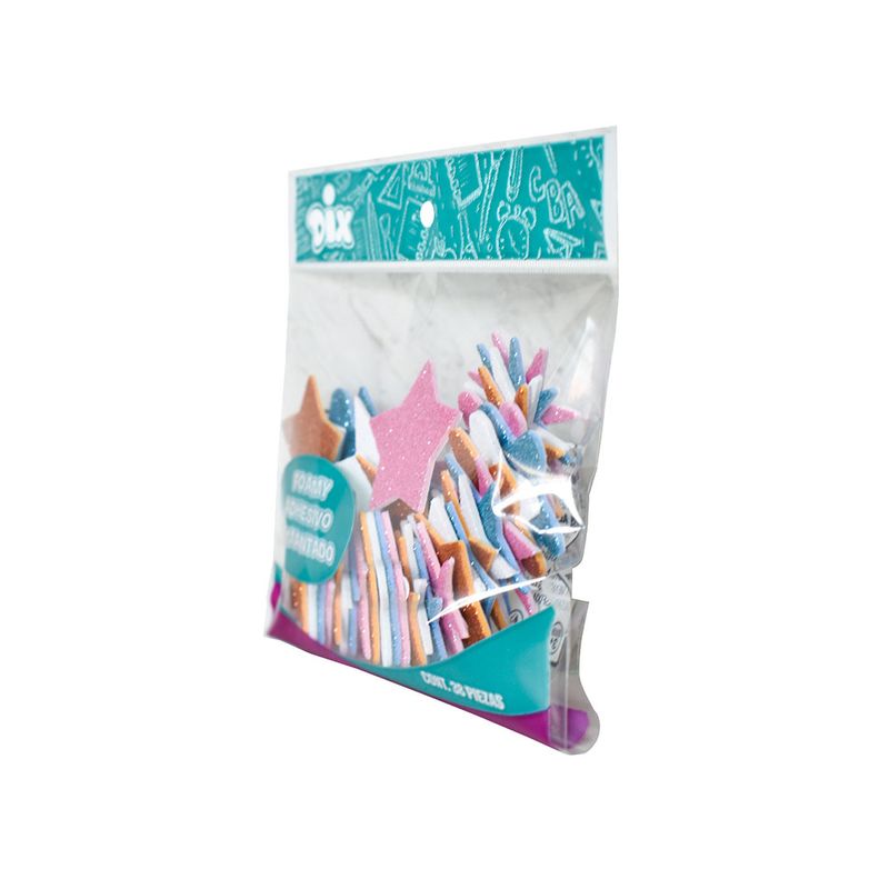 53452 - FIGURAS DE FOAMY DIAMANTADO CON ADHESIVO ESTRELLAS C/38 PIEZAS
