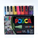 55022 - MARCADOR BASE AGUA GRUESO UNI POSCA C/16 PZAS