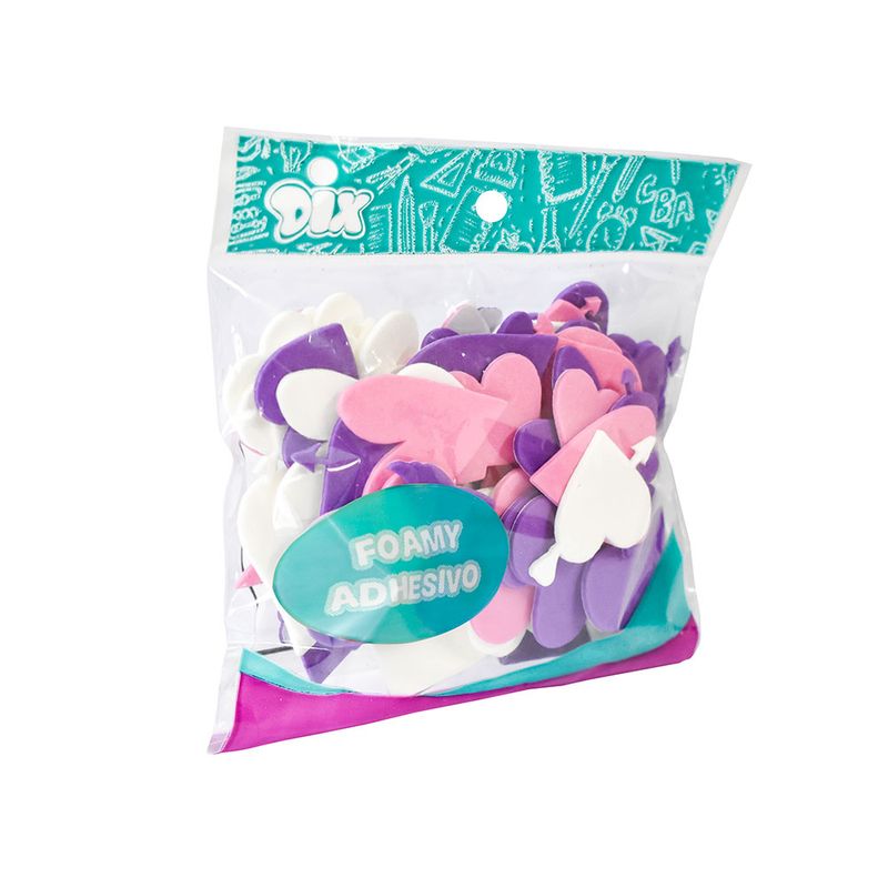 53461 - FIGURAS DE FOAMY CON ADHESIVO CORAZONES C/77 PIEZAS