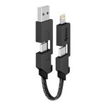 ADAPTADOR CABLE USB-C, USB, LIGHTNING, 4 EN 1 STEREN