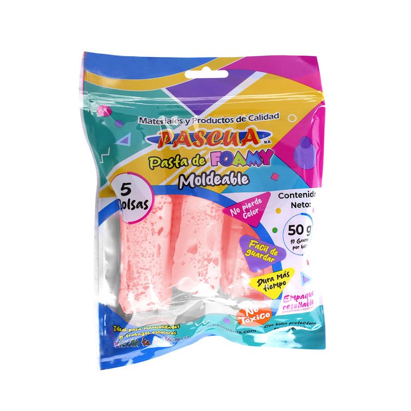 52672 - FOAMY MOLDEABLE ROSA BABY MACARRON 50GRS PASCUA