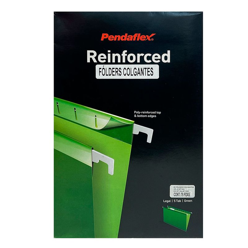 52938 - FOLDER COLGANTE OFICIO VERDE CON 25PZAS REFORZADO