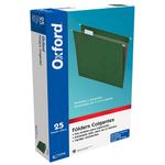 52930 - FOLDER COLGANTE OFICIO VERDE C/25PZAS TRADICIONAL