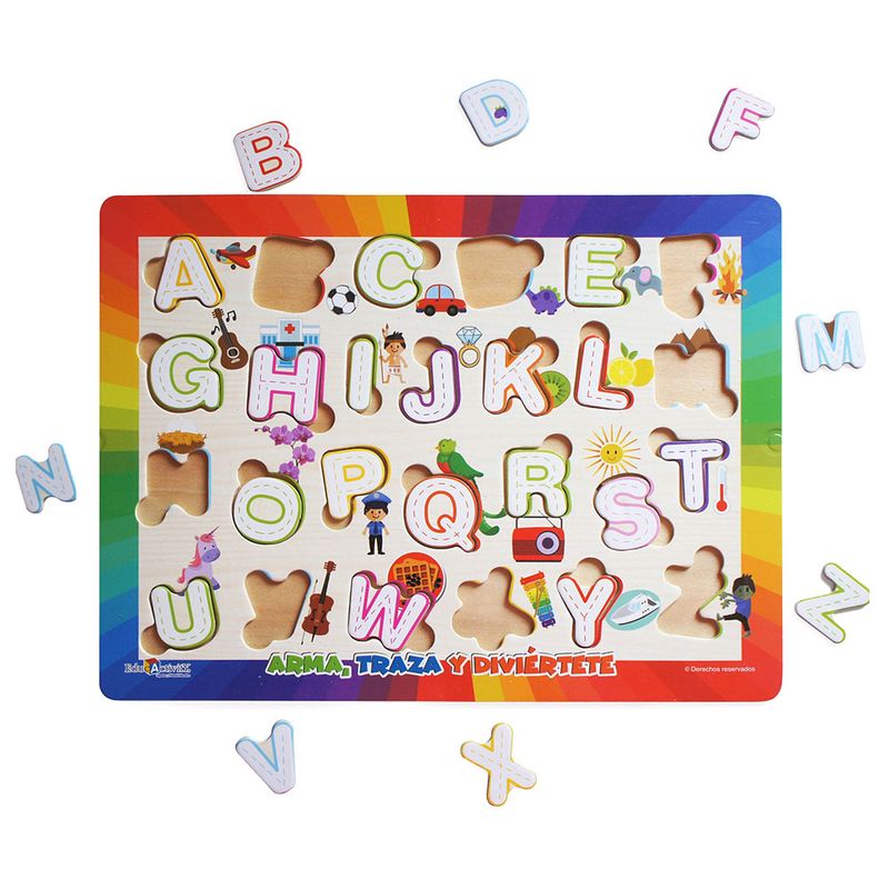 54753 - JUEGO MADERA DIDACTICO ABECEDARIO ILUSTRADO