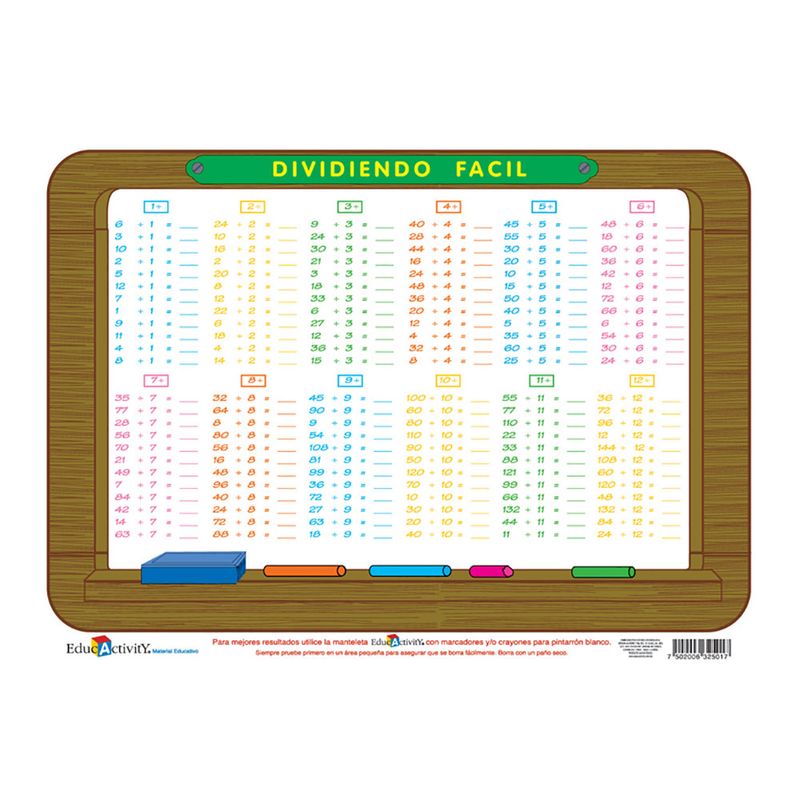 54714 - TAPETE EDUCATIVO DIVIDIENDO FACIL