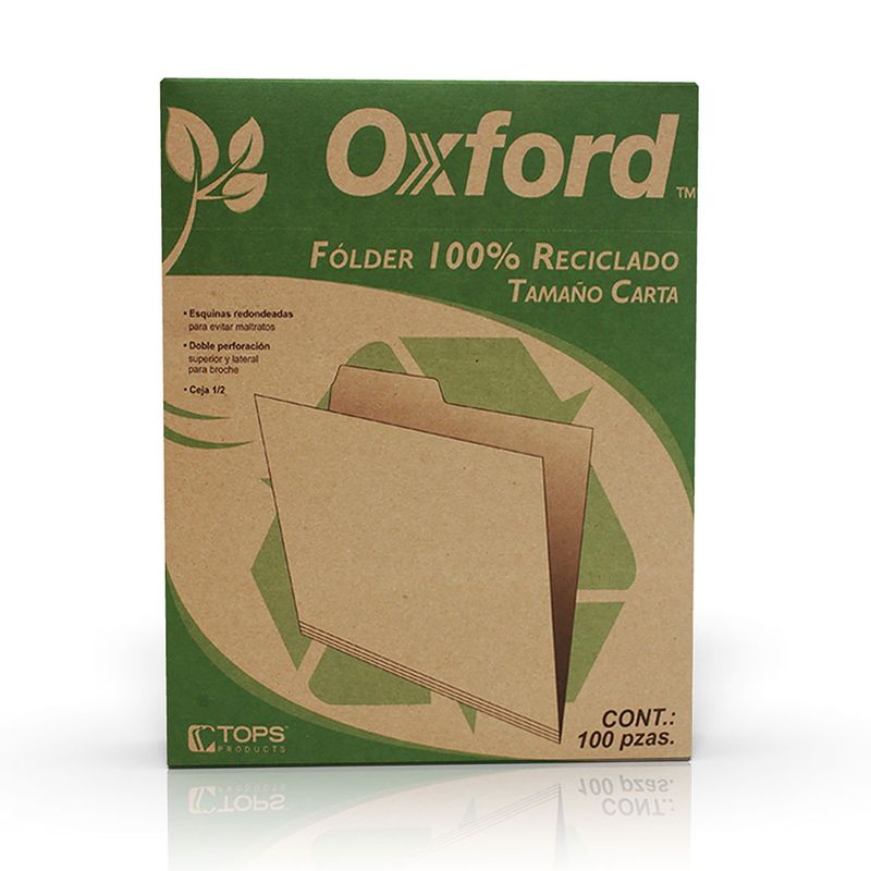 52941 - FOLDER CARTA RECICLADO CON 100PZAS