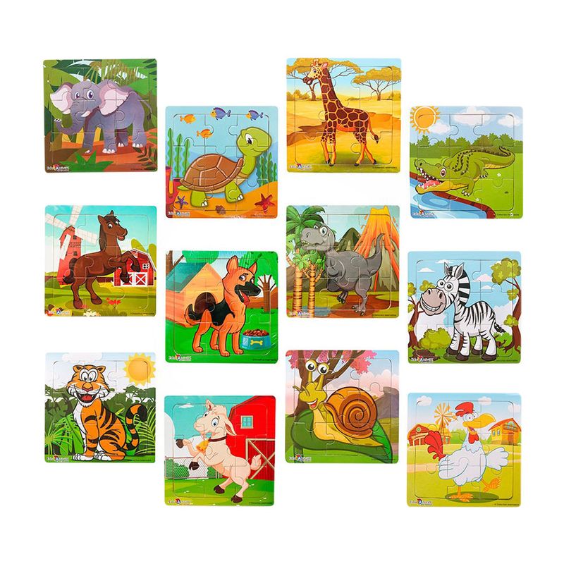 54731 - JUEGO MADERA ROMPECABEZAS ANIMALES SURTIDOS