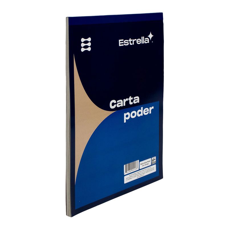 BLOCK CARTA PODER CARTA AZUL C/50HJS