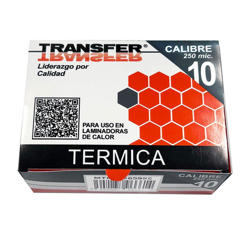 53487 - MICA TERMICA 6 5X9 5CM C/100 PZAS (10MIL) TRANSFER