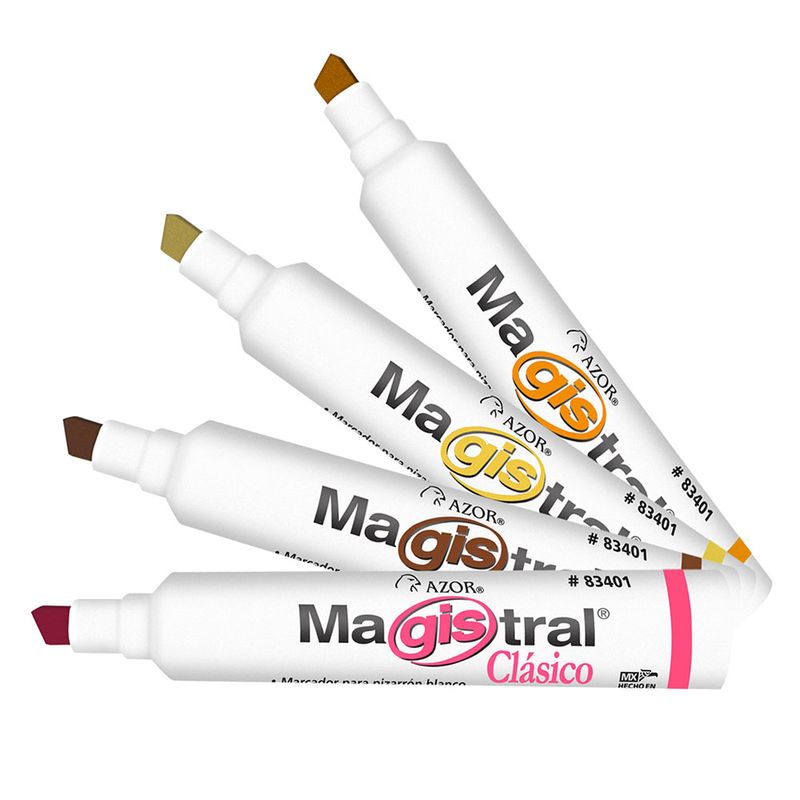 53410 - Marcador para pizarron c/4 Magistral ( AM - VI - NA - CA )