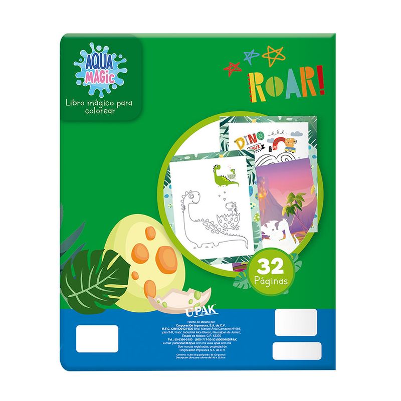53702 - LIBRO COLOREAR AQUA MAGIC DINOSAURIOS