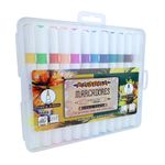 52724 - MARCADOR ACRÍLICO DOBLE PUNTA PINCEL CON 12PZAS PASCUA