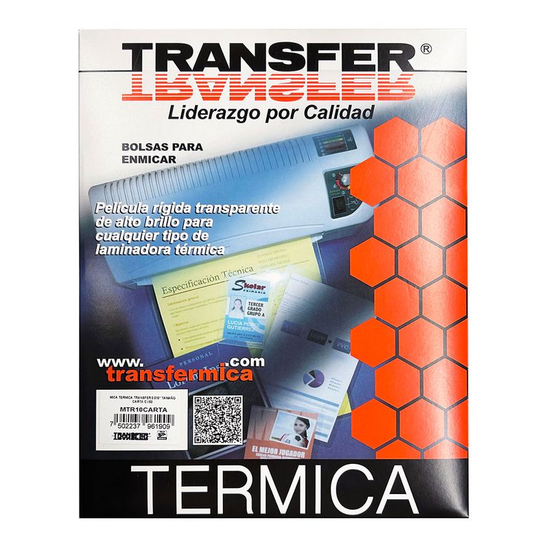 52907 - MICA TERMICA CARTA C/50 PZAS (10MIL) TRANSFER
