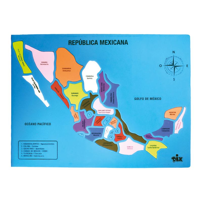 52617 - FOAMY DIDACTICO DE LA REPUBLICA MEXICANA