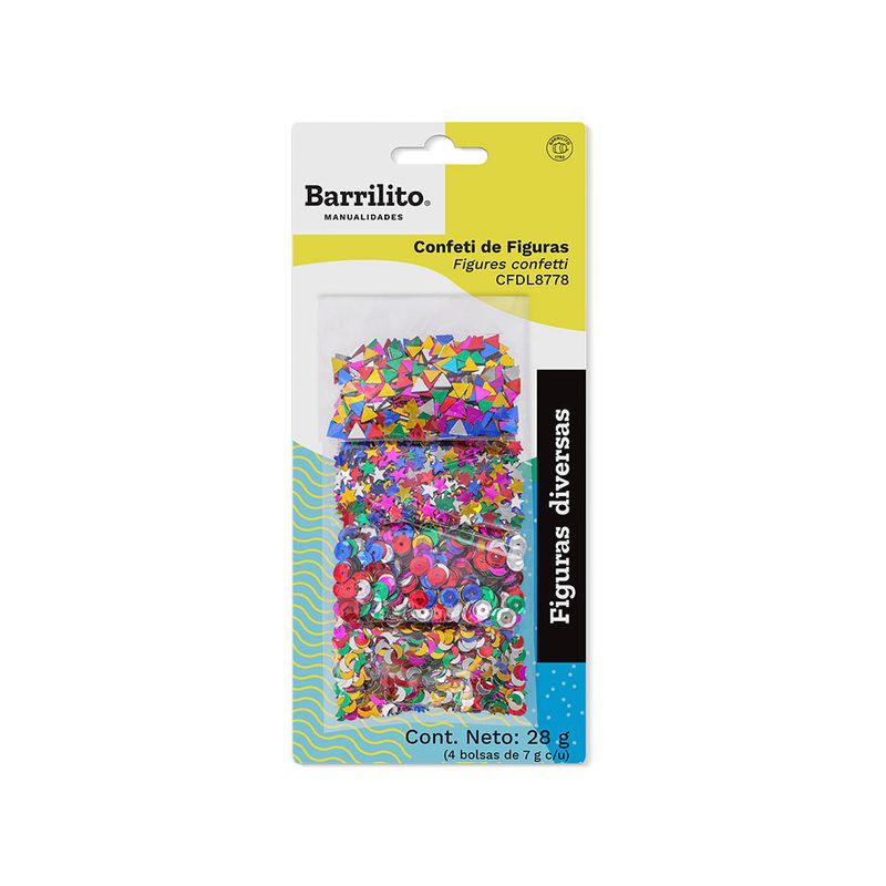 52686 - CONFETI FIGURAS DIVERSAS BLT 28 GRS BARRILITO