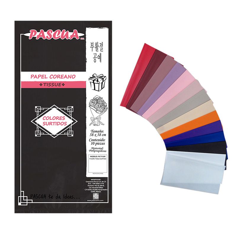 52677 - PAPEL COREANO TISSUE SURTIDO C/10 PASCUA