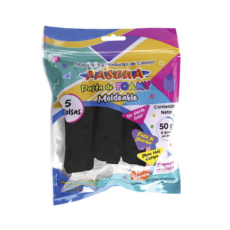 52655 - FOAMY MOLDEABLE NEGRO 50GRS PASCUA