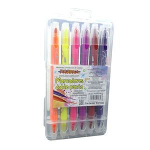 Marcador Base Agua Delgado Doble Punta Con 12Pzas Pascua Pa-Mad189
