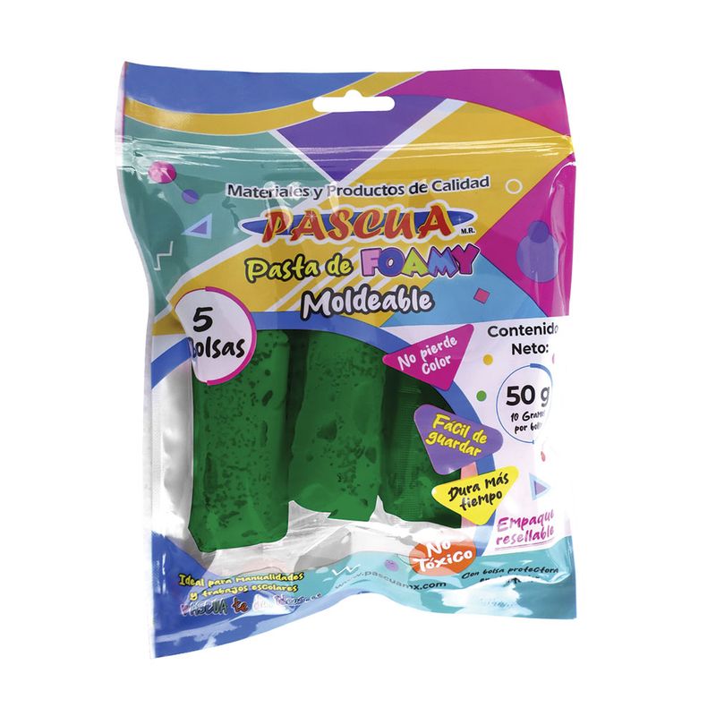 52653 - FOAMY MOLDEABLE VERDE BANDERA 50GRS PASCUA