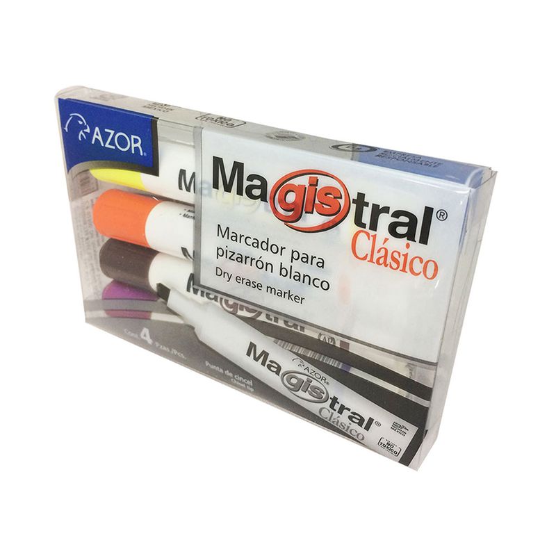 51101 - Marcador para pizarron c/4 Magistral ( AM - VI - NA - CA )