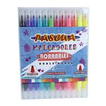 52719 - MARCADOR BORRABLE DOBLE PUNTA CON 12PZAS PASCUA