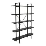 LIBRERO MINIMALISTA CON 5 REPISAS NEGRO