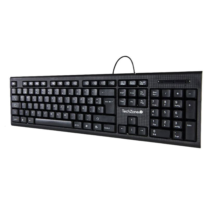 54771 - TECLADO ALAMBRICO TECHZONE QWERTY USB WIN/MAC