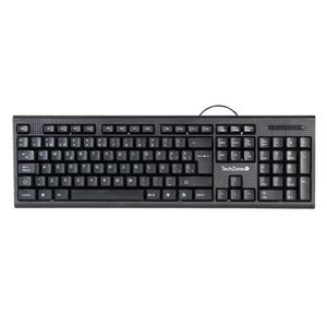 Teclado Alambrico Techzone Qwerty Usb Win/Mac Tz16Tec01-Ala