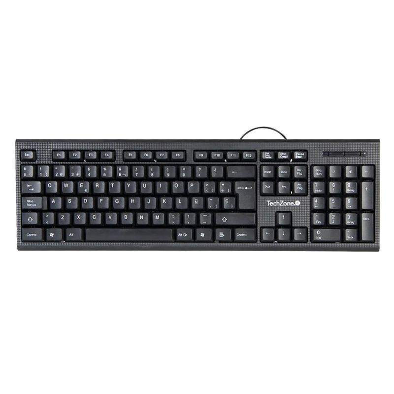 53543 - TECLADO ALAMBRICO TECHZONE QWERTY USB WIN/MAC