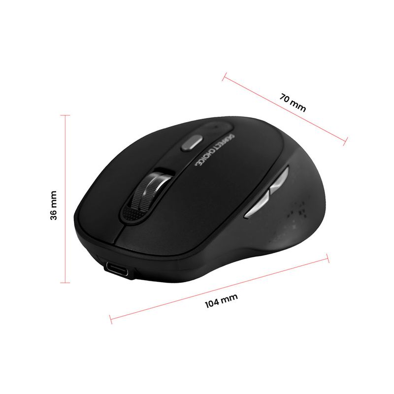 55296 - MOUSE INALAMBRICO RECARGABLE SILENCIOSO CLIX NEGRO