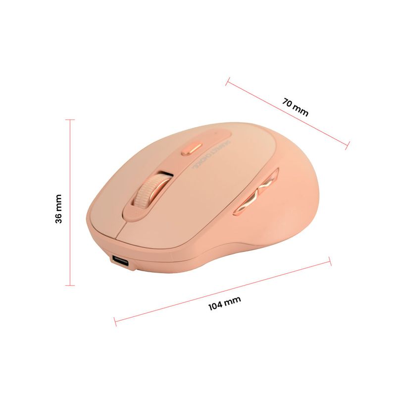 55299 - MOUSE INALAMBRICO RECARGABLE SILENCIOSO CLIX NUDE